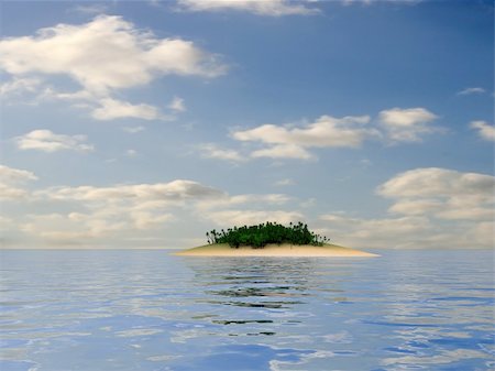 simsearch:400-04290417,k - 3d rendered illustration from an island in the ocean Stock Photo - Budget Royalty-Free & Subscription, Code: 400-04000835