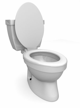 simsearch:400-04835835,k - 3d rendered illustration of a simple white toilet Fotografie stock - Microstock e Abbonamento, Codice: 400-04000831