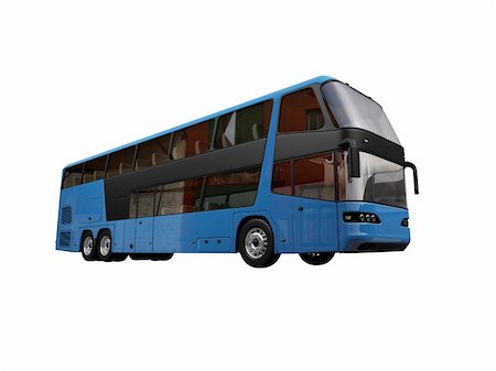 isolated bus on white background Foto de stock - Super Valor sin royalties y Suscripción, Código: 400-04001126