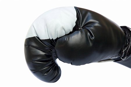 simsearch:400-07036748,k - Red boxing glove ready to punch isolated over white Foto de stock - Royalty-Free Super Valor e Assinatura, Número: 400-04001256