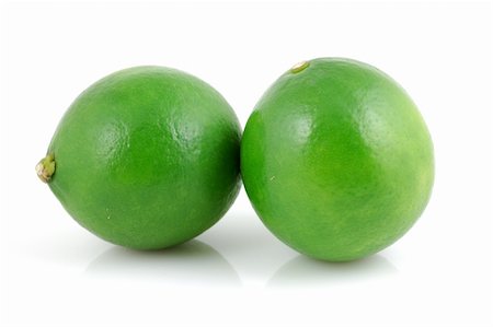 simsearch:400-04395073,k - Two fresh limes in isolated white background Stock Photo - Budget Royalty-Free & Subscription, Code: 400-04001573