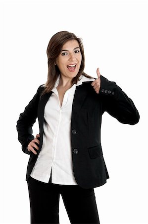 simsearch:400-04351235,k - Portrait of a young and beautiful business woman isolated on white Foto de stock - Super Valor sin royalties y Suscripción, Código: 400-04001773