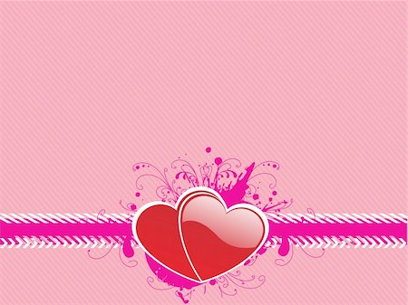 simsearch:400-06326335,k - Valentines Day background with Hearts, flower and wave, element for design, vector illustration Foto de stock - Super Valor sin royalties y Suscripción, Código: 400-04002264