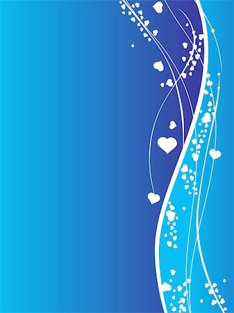 simsearch:400-05704637,k - Valentines Day background with Hearts, flower and wave, element for design, vector illustration Foto de stock - Super Valor sin royalties y Suscripción, Código: 400-04002267
