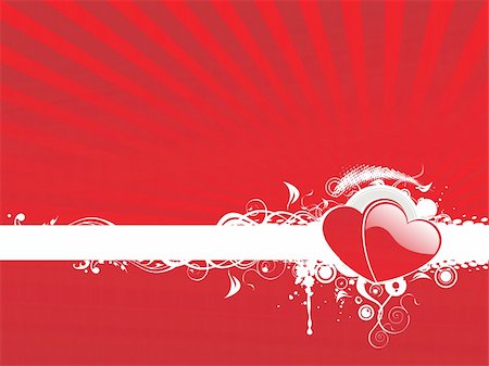 simsearch:400-04406888,k - Valentines Day background with Hearts, flower and wave, element for design, vector illustration Photographie de stock - Aubaine LD & Abonnement, Code: 400-04002289