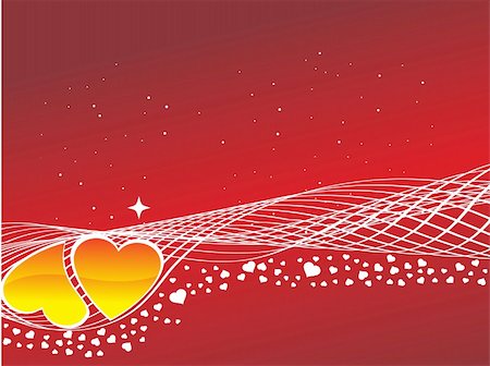 simsearch:400-06326335,k - Valentines Day background with Hearts, flower and wave, element for design, vector illustration Foto de stock - Super Valor sin royalties y Suscripción, Código: 400-04002281