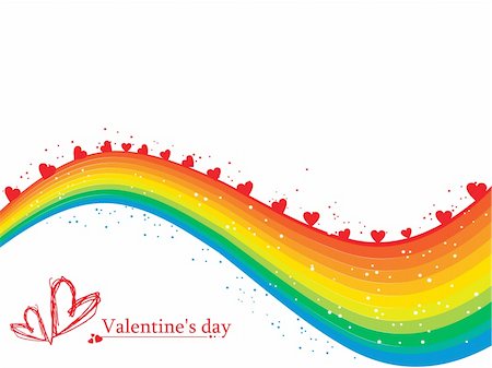 simsearch:400-04079766,k - Valentines Day background with Hearts, flower and wave, element for design, vector illustration Stock Photo - Budget Royalty-Free & Subscription, Code: 400-04002303