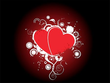 simsearch:400-04406888,k - Valentines Day background with Hearts, flower and wave, element for design, vector illustration Photographie de stock - Aubaine LD & Abonnement, Code: 400-04002312