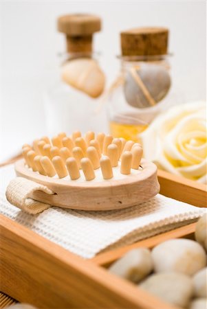 smithesmith (artist) - Accessories for wellness, spa or relaxing bath and Bottle with aromatic oil-accessory of weakening and improving procedures of aromatherapy - Zen stones Photographie de stock - Aubaine LD & Abonnement, Code: 400-04002437