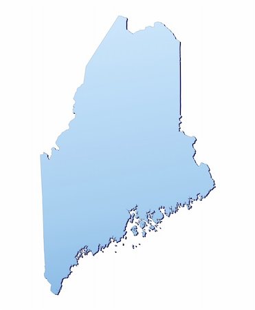 simsearch:400-04511519,k - Maine(USA) map filled with light blue gradient. High resolution. Mercator projection. Foto de stock - Super Valor sin royalties y Suscripción, Código: 400-04002479