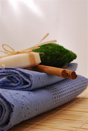 SPA soap and towels - accessories for wellness or relaxing Stock Photo - Budget Royalty-Free & Subscription, Code: 400-04002534