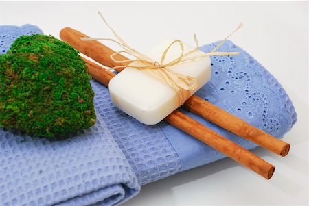 SPA soap and towels - accessories for wellness or relaxing Stock Photo - Budget Royalty-Free & Subscription, Code: 400-04002580