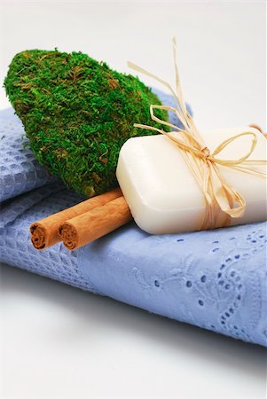 SPA soap and towels - accessories for wellness or relaxing Stock Photo - Budget Royalty-Free & Subscription, Code: 400-04002583