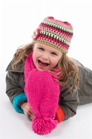 cute little girl in winter outfit Stock Photo - Budget Royalty-Free & Subscription, Code: 400-04003019