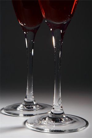 Two beautiful brilliant glasses with red wine Stock Photo - Budget Royalty-Free & Subscription, Code: 400-04003646