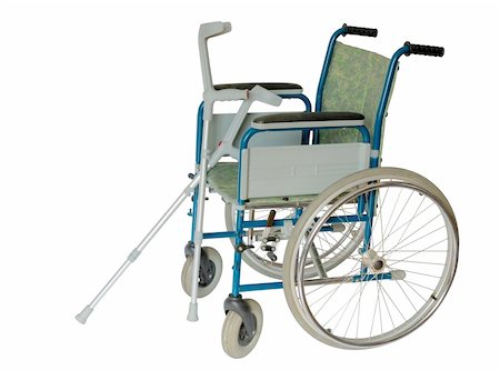 simsearch:400-05147195,k - Isolated wheelchair and crutches Stock Photo - Budget Royalty-Free & Subscription, Code: 400-04003877
