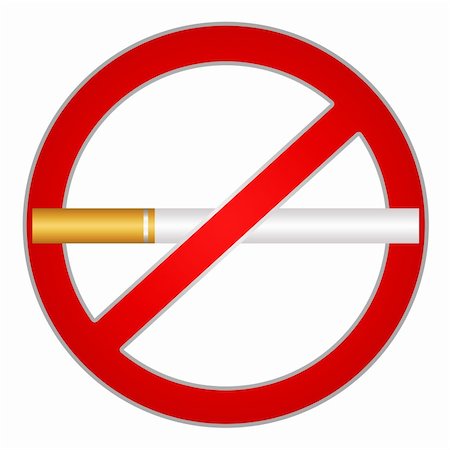 No smoking sign isolated on white Stock Photo - Budget Royalty-Free & Subscription, Code: 400-04003981