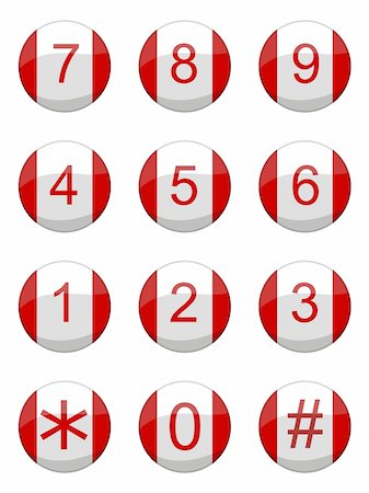 simsearch:400-04242112,k - vector illustration of a set of shiny buttons of a keypad Stockbilder - Microstock & Abonnement, Bildnummer: 400-04014567