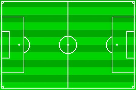 football court images - vector illustration of a soccer field with green stripes Stock Photo - Budget Royalty-Free & Subscription, Code: 400-04014568