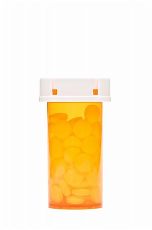 sascha (artist) - pills in bottle - generic aspirin, isolated on white Fotografie stock - Microstock e Abbonamento, Codice: 400-04014665