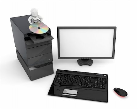 simsearch:400-04973534,k - 3D render of someone working on a computer Stock Photo - Budget Royalty-Free & Subscription, Code: 400-04014780