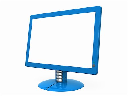 simsearch:400-04614196,k - Computer generated image - Blue Monitor . Photographie de stock - Aubaine LD & Abonnement, Code: 400-04015067