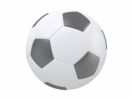 3d scene of the monochrome soccer ball Stock Photo - Budget Royalty-Free & Subscription, Code: 400-04015294