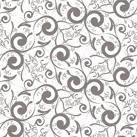 simsearch:400-07746428,k - floral inspired seamless tile background design in black and white Foto de stock - Super Valor sin royalties y Suscripción, Código: 400-04016118