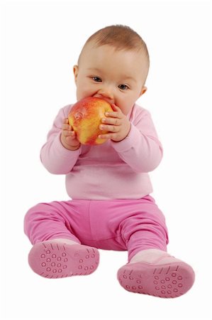 simsearch:400-07568470,k - baby with apple Stockbilder - Microstock & Abonnement, Bildnummer: 400-04016495