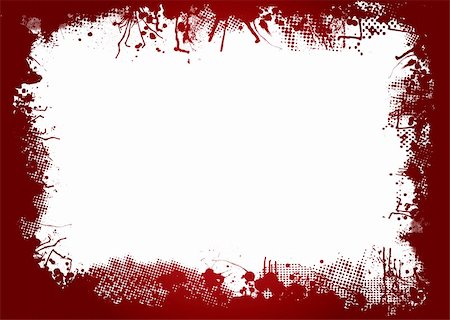 simsearch:400-04387465,k - dirty ink and halftone border in blood red Photographie de stock - Aubaine LD & Abonnement, Code: 400-04016578