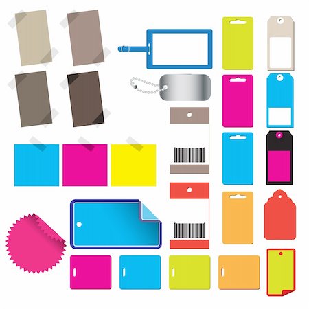 simsearch:400-06745591,k - Vector - Alot of glossy and colorful sale tag stickers. Stock Photo - Budget Royalty-Free & Subscription, Code: 400-04016653