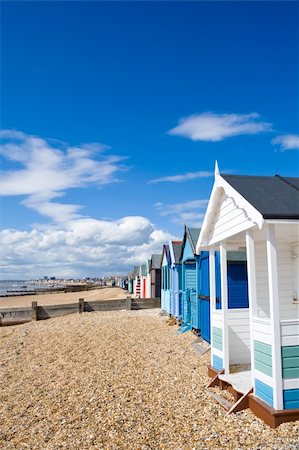 selectphoto (artist) - Beach huts at the British seaside in summer Stock Photo - Budget Royalty-Free & Subscription, Code: 400-04016755