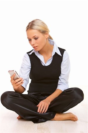 simsearch:400-04164036,k - Young business woman is talking by cell phone Foto de stock - Super Valor sin royalties y Suscripción, Código: 400-04016789