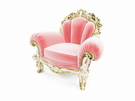 simsearch:400-04636453,k - isolated red royal velvet armchair Stockbilder - Microstock & Abonnement, Bildnummer: 400-04017245