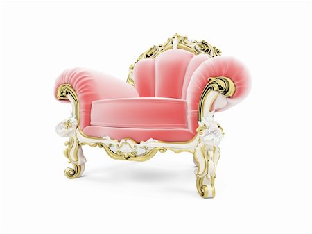 simsearch:700-02833229,k - isolated red royal velvet armchair Foto de stock - Royalty-Free Super Valor e Assinatura, Número: 400-04017243