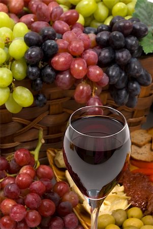 Three different kinds of seedless grapes and wine Stock Photo - Budget Royalty-Free & Subscription, Code: 400-04017540