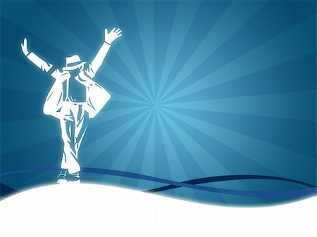 simsearch:400-04952365,k - Illustration with a silhouette of a men dancing Stockbilder - Microstock & Abonnement, Bildnummer: 400-04017799