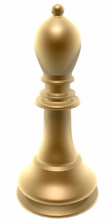 3d golden bishop of chess Photographie de stock - Aubaine LD & Abonnement, Code: 400-04017999