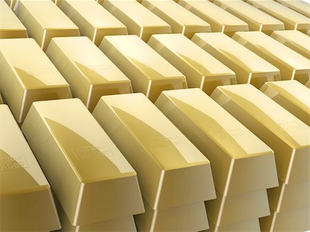 simsearch:400-04419120,k - 3d gold bars array on white background Photographie de stock - Aubaine LD & Abonnement, Code: 400-04018039