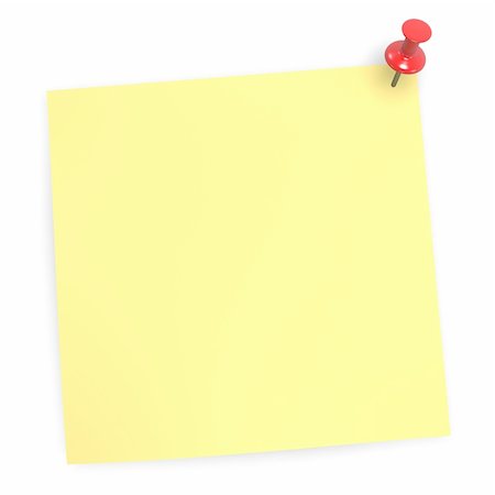 simsearch:400-04055212,k - sticky blank yellow note paper on white background Photographie de stock - Aubaine LD & Abonnement, Code: 400-04018078