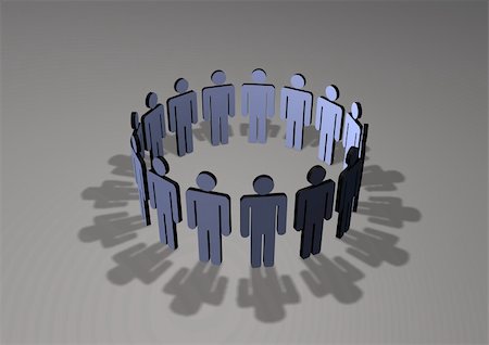 Circle of people meeting Stock Photo - Budget Royalty-Free & Subscription, Code: 400-04018162