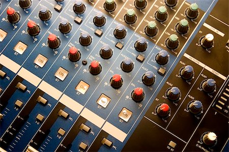 Music control panel device with lot of buttons Stock Photo - Budget Royalty-Free & Subscription, Code: 400-04018220
