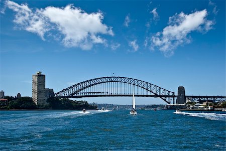 sydney harbour bridge on a stunning spring day Stock Photo - Budget Royalty-Free & Subscription, Code: 400-04018270