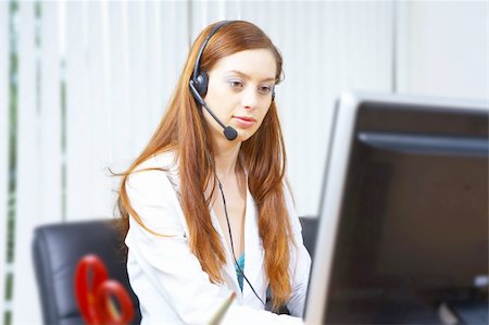 simsearch:400-04472832,k - view of nice operator at her working place Stock Photo - Budget Royalty-Free & Subscription, Code: 400-04018891