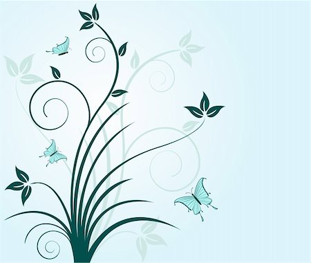 scrolled up paper - Floral   vector design Stock Photo - Budget Royalty-Free & Subscription, Code: 400-04019024