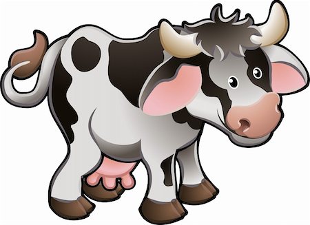 simsearch:400-04216674,k - Vector Illustration Of a Cute Dairy Cow Foto de stock - Super Valor sin royalties y Suscripción, Código: 400-04019329