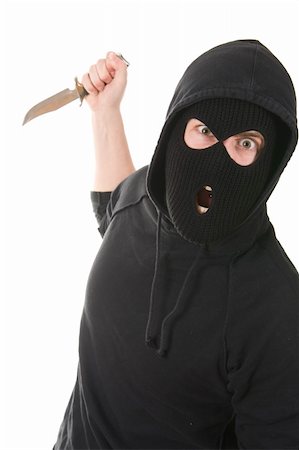 simsearch:400-06803573,k - evil criminal wearing balaclava with a knife Stock Photo - Budget Royalty-Free & Subscription, Code: 400-04019321