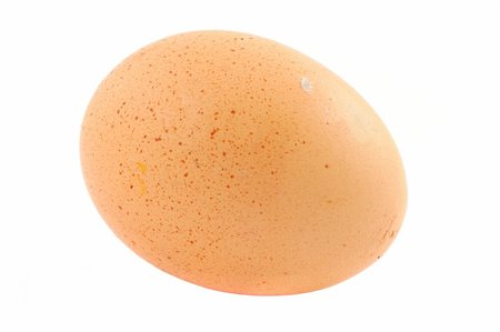 simsearch:400-04992703,k - free-range egg with natural spots on pure white background Stock Photo - Budget Royalty-Free & Subscription, Code: 400-04019840