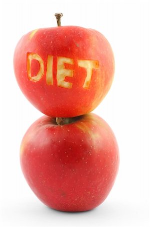 diet concept on white Stock Photo - Budget Royalty-Free & Subscription, Code: 400-04019914