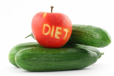 diet concept on white Stock Photo - Budget Royalty-Free & Subscription, Code: 400-04019915